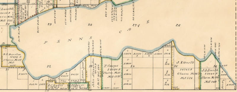 Penn Cove Claims map