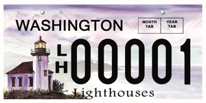 Lighthouse License Plate